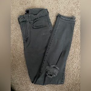 Express jeans size 2R grey ankle high rise